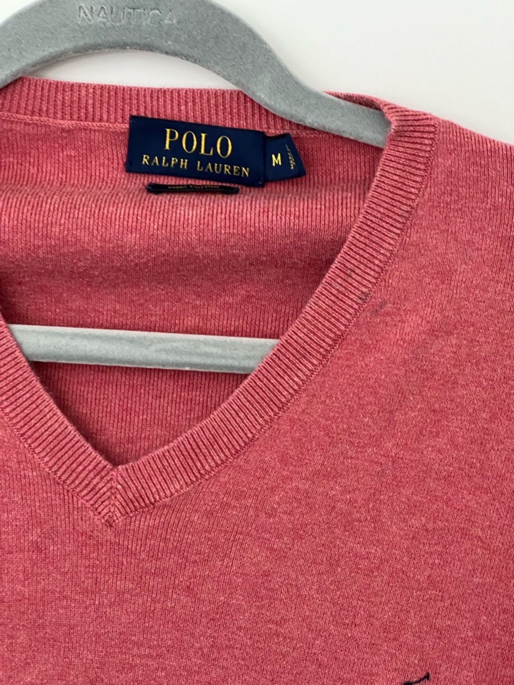 Ralph Lauren V-Neck Sweater in Nantucket Red - Picture 3 of 5